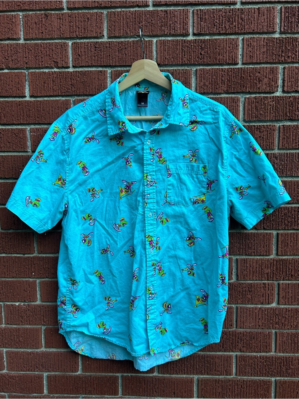 Looney Tunes Marvin the Martian All-Over Print Shirt β Size M